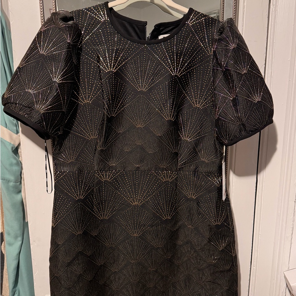 black and sequins dress